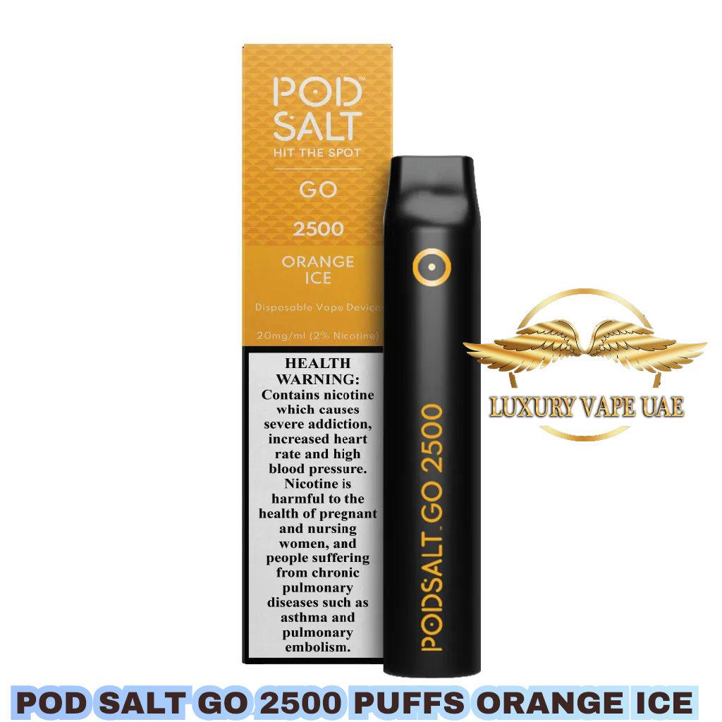 BUY POD SALT GO ORANGE ICE 2500 PUFFS IN DUBAI