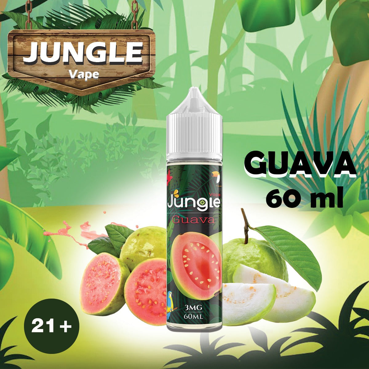 Guava By Jungle Vape 60ml 3mg